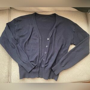Navy Button-Up Cardigan